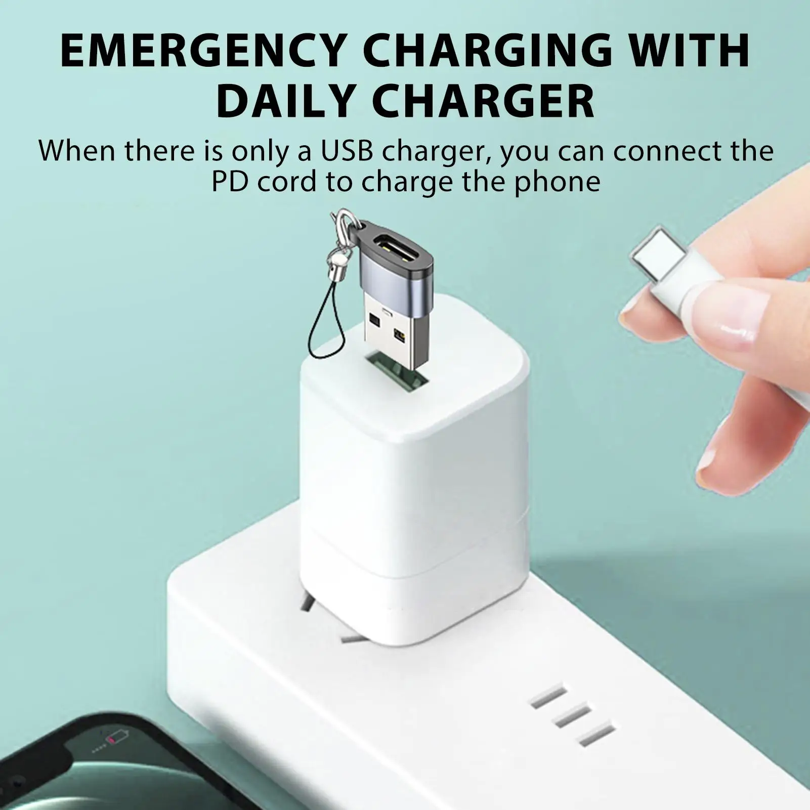 USB-C 어댑터 암-수 타입 C-USB 컨버터 알루미늄 합금 암-수 충전 컨버터 소형 고속 충전 오디오