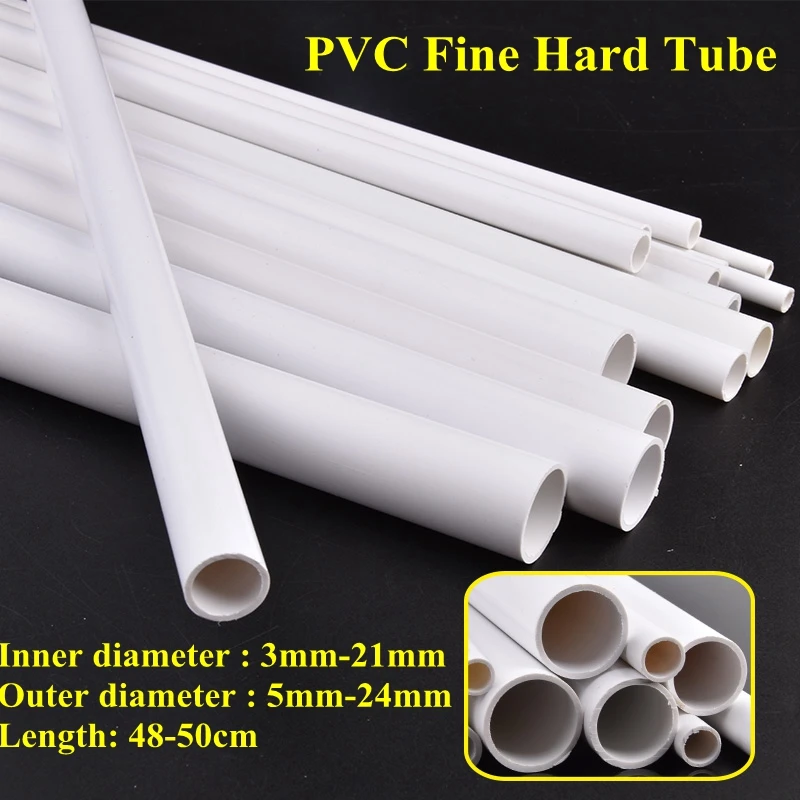 2 قطعة انبوب ماء أبيض بولي كلوريد الفينيل أنبوب بلاستيكي حديقة الري سقي تركيبات خزان حوض السمك زراعة الإطار طول الأنابيب 48-50 سنتيمتر #1