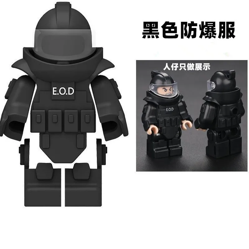 5pcs Military Action Figure Accessories Clothing Parts Small Pieces Toy Building Blocks Children's Holiday Gift