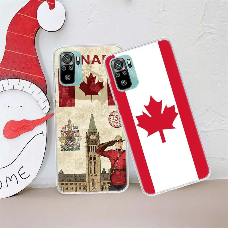 Canada Maple Leaf Flag Silicon Call Phone Case For Xiaomi Poco X3 F6 X4 F4 GT M3 M4 M5 M5S X5 X6 Pro 5G F5 F3 F2 F1 Mi Note 10