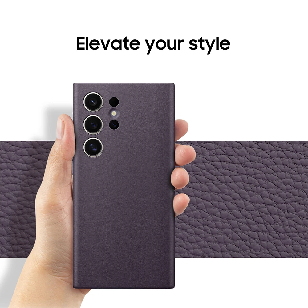 Original SAMSUNG Galaxy S24 Ultra Vegan Leather case Genuine Galaxy S24 Ultra Vegan Leather Cover For S24Ultra SM-S928B SM-S928W