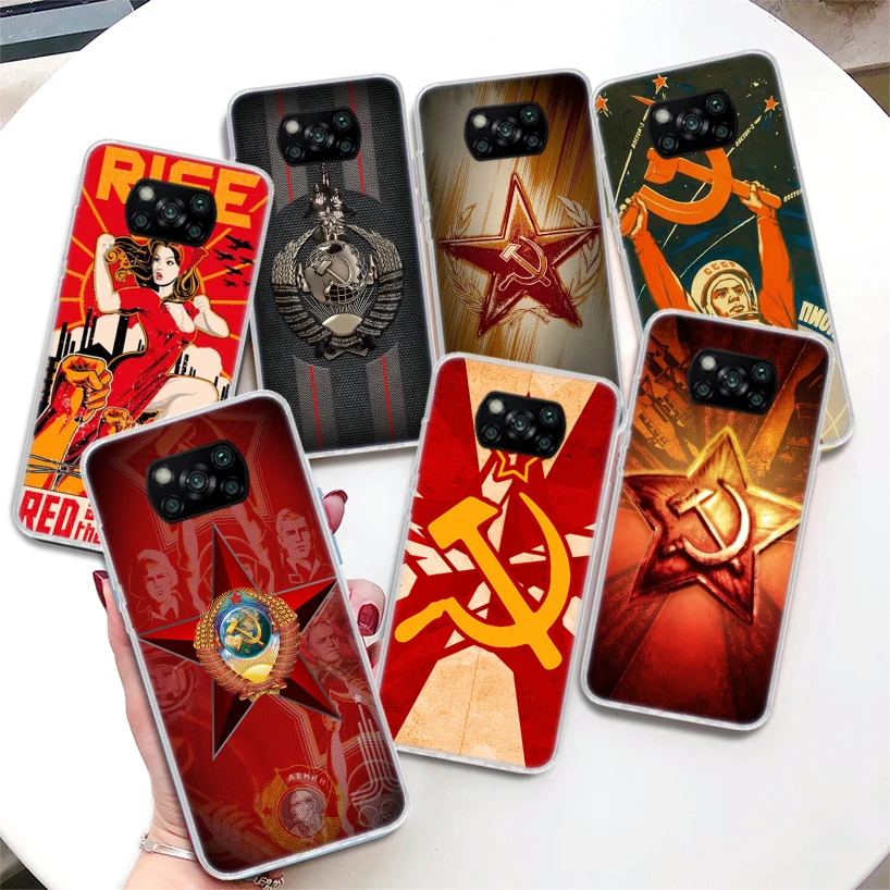 Russia Vintage USSR Communism Coque Phone Case For Xiaomi Poco X3 Nfc X4 M3 M4 Pro M2 F3 F2 F1 Mi Note 10 A1 A2 A3 Lite CC9E Sof