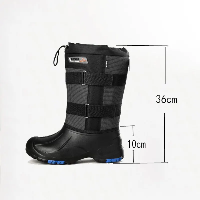 Outdoor Winter Snow Fishing Boots Waders Hunting Boot Fishing Caza Snow Waterproof Shoes Non-slip with Steel Nails Camping Boots