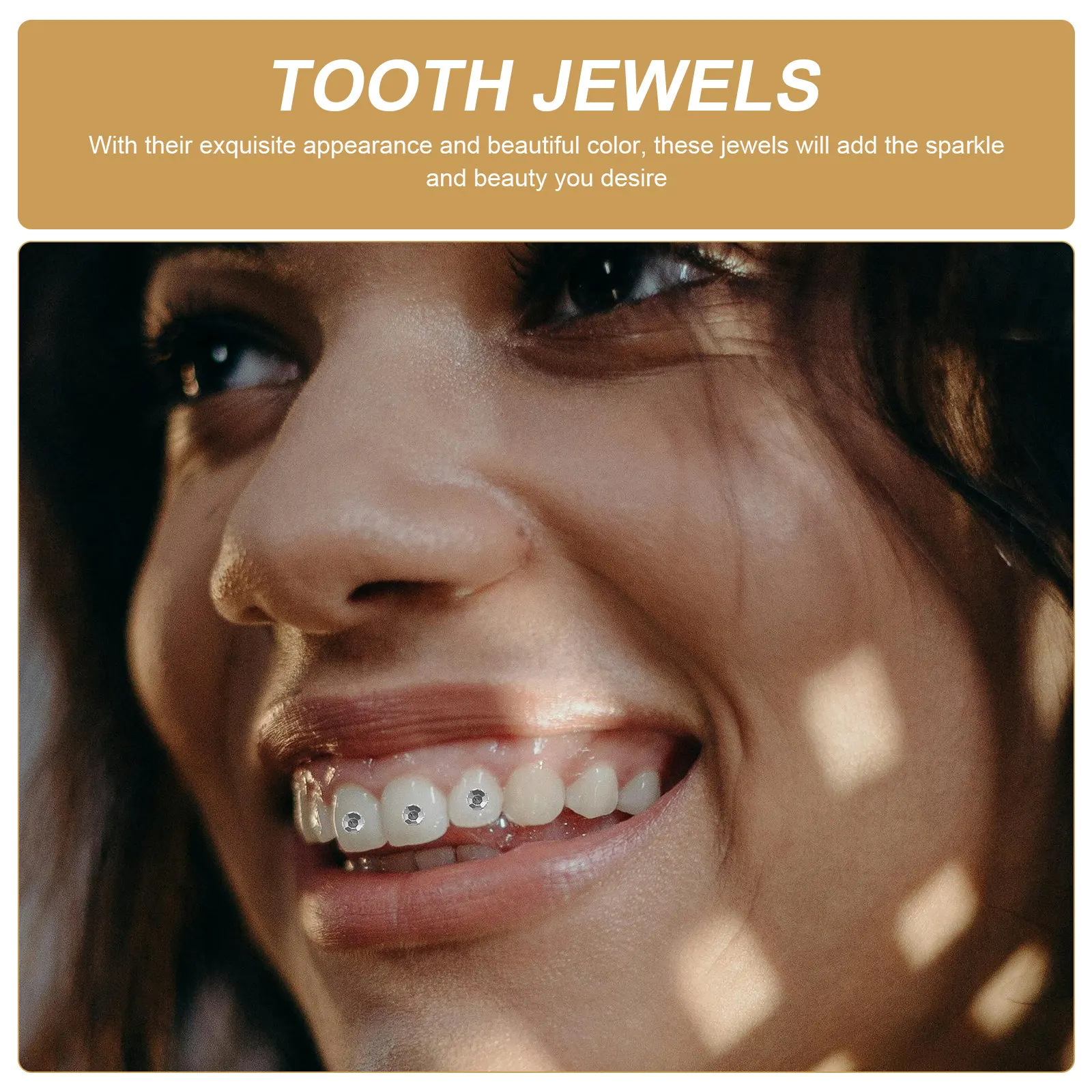 

10Pcs Tooth Gems Kit Teeth Jewelry Decorative Dental Jewels for Cosplay Hip Hop Shiny Rhinestones Women Girls Accessory