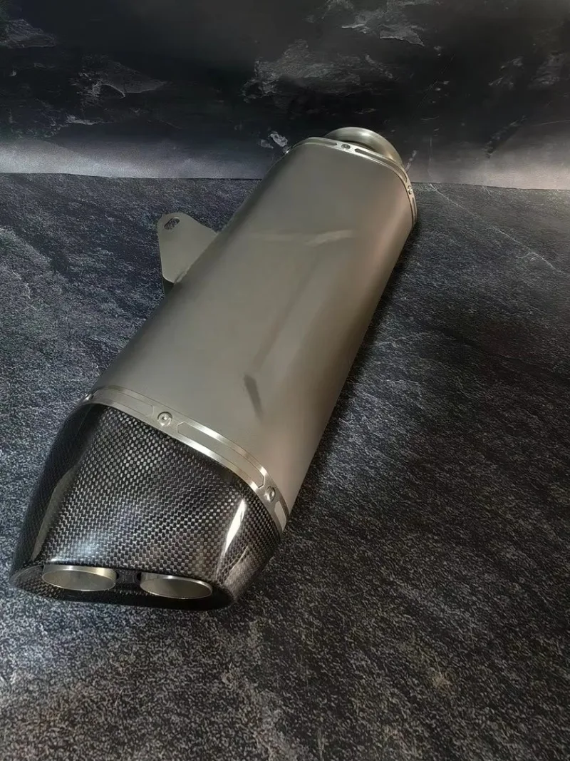 1290 ADV/AAADV Modified Pipe-Gray/Black Titanium Alloy and Carbon Fiber Motorcycle Exhaust