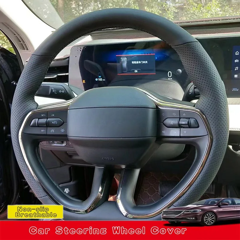 

Кожаный чехол на руль автомобиля из микрофибры на заказ для Ford Mondeo Fusion Evos 2022 2023 2024, автомобильные аксессуары