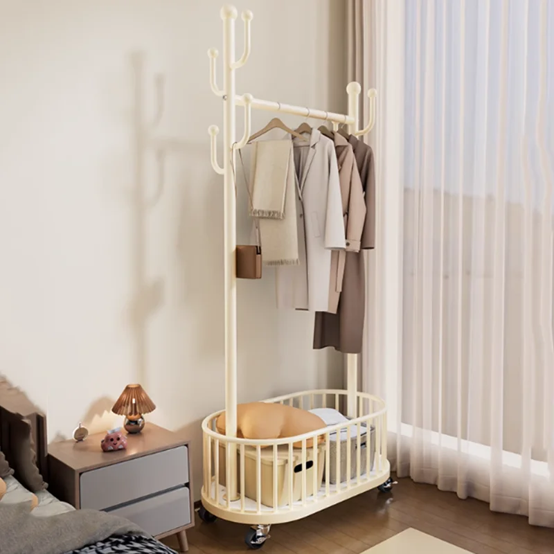 Cesta De pie para ropa, Perchero De pie para balcón, almacenamiento portátil, Perchero De ropa para dormitorio, Perchero De Pie, muebles para el hogar