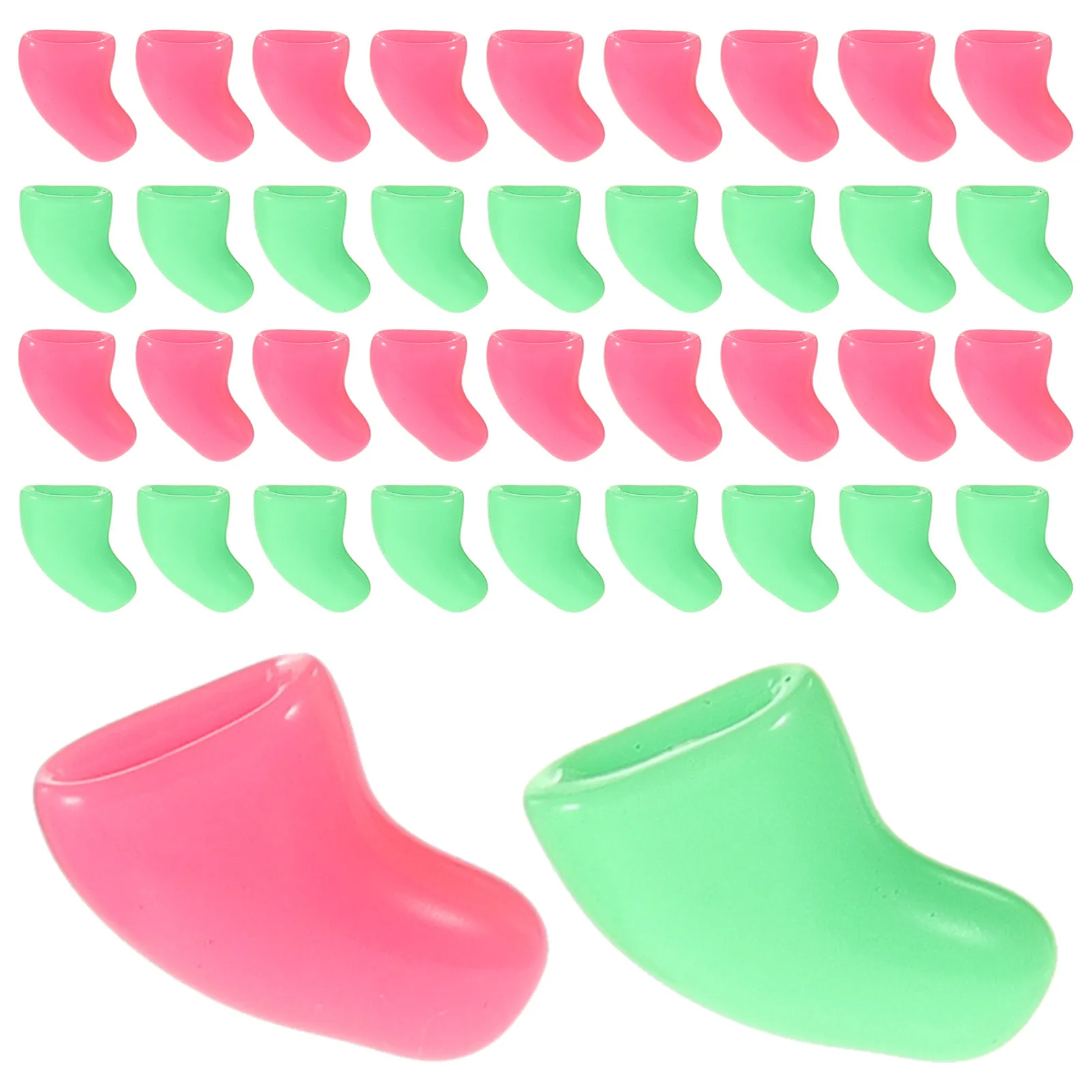 40Pcs Cat Nail Covers Silicone Claw Caps Colorful Anti-Scratch Nail Protectors Indoor Pet Paws Cover Cat Claw Caps