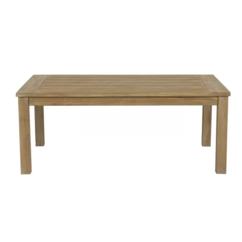 Subtle rustic coastal solid teak garden table
