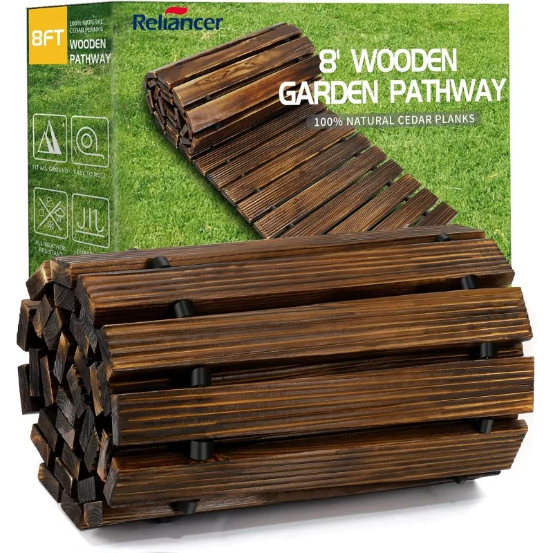 

ГОРЯЧАЯ 8-футовая деревянная садовая дорожка, уличная подвижная прямая дорожка, патио, декоративная садовая дорожка, дорожки