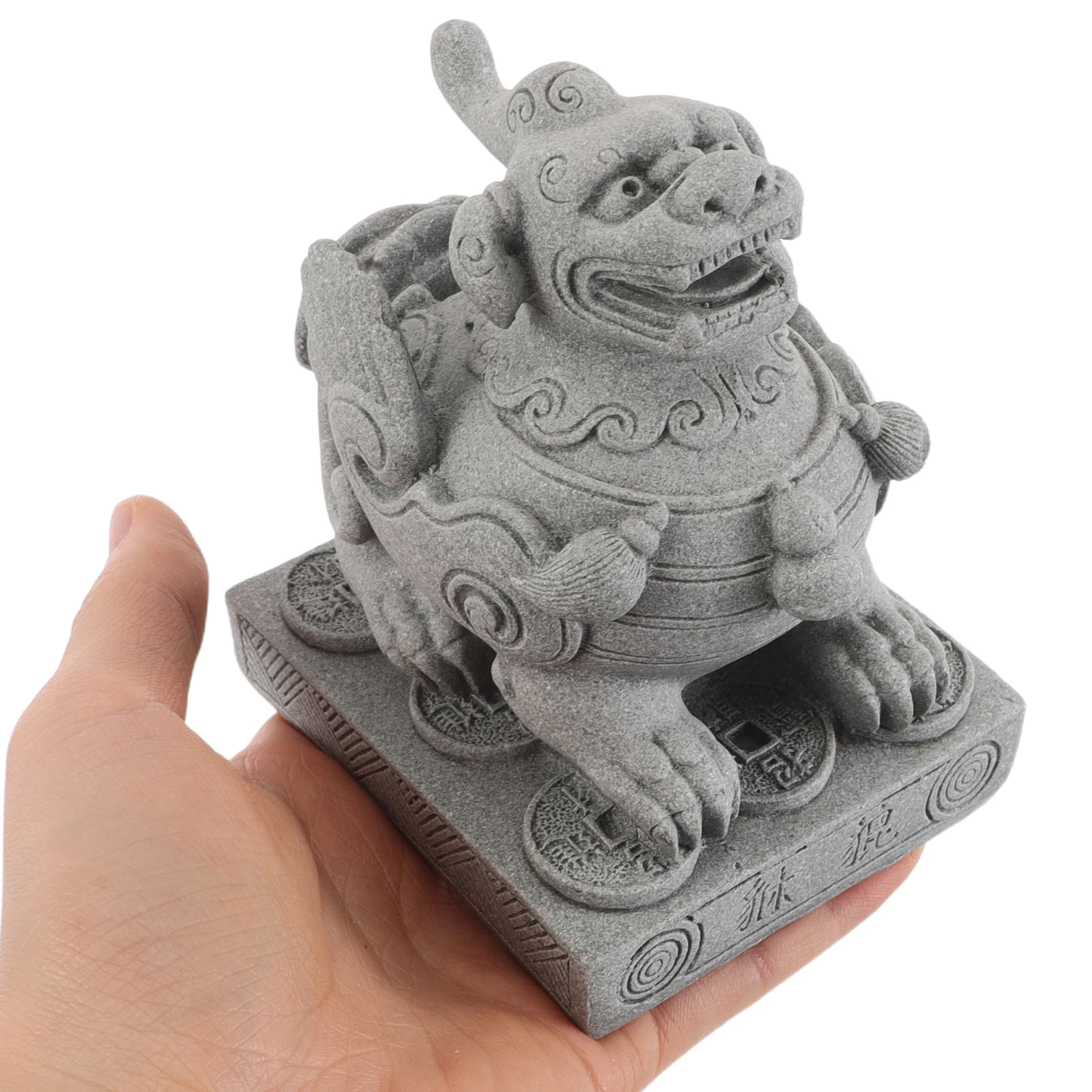 

Miniature Pi Yao Statue Micro Landscape Decoration Sandstone Attract Wealth Prosperity Desktop Garden Cabinet Ornament Feng Shui