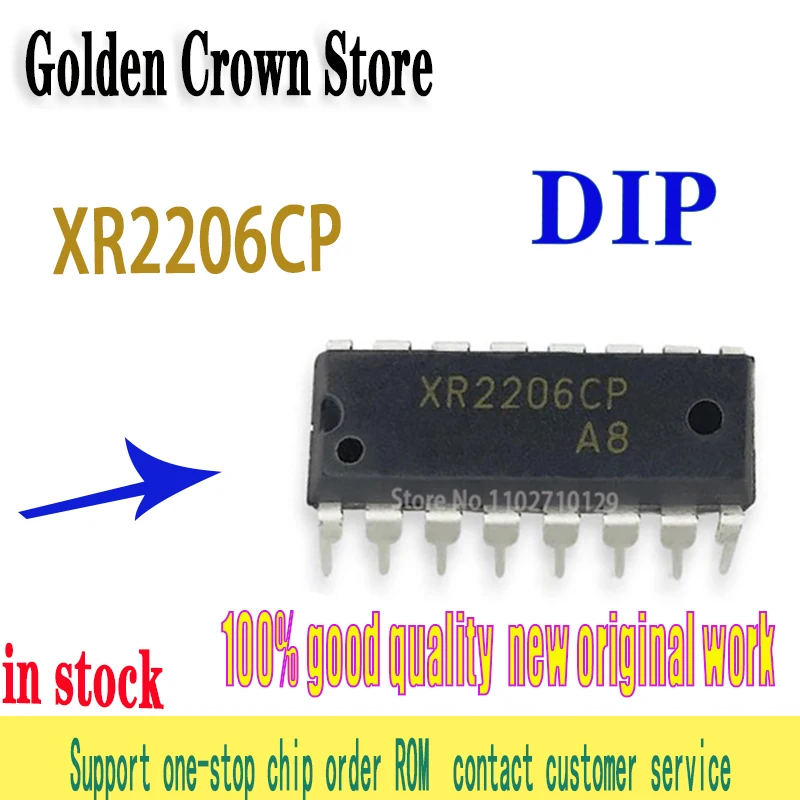 2~100pcs/lot  XR2206CP XR2206 DIP16 2206CP IC In Stock