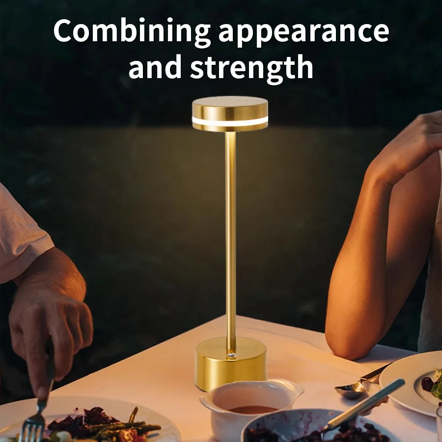 Touch Small Night Light LED Ambient Table lamp 3 Color Stepless Dimming Desk Light For Cafe Bar Restaurant Bedroom Decor Gift