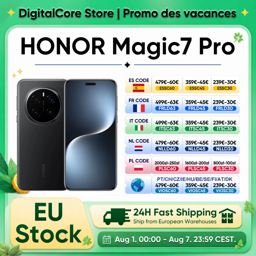 NUEVO Teléfono Inteligente HONOR Magic7 Pro 5G 2025, Snapdragon 8 Elite, Pantalla LTPO de 6.8» y 120Hz, Carga de 100W, Versión Global HONOR Magic 7 Pro