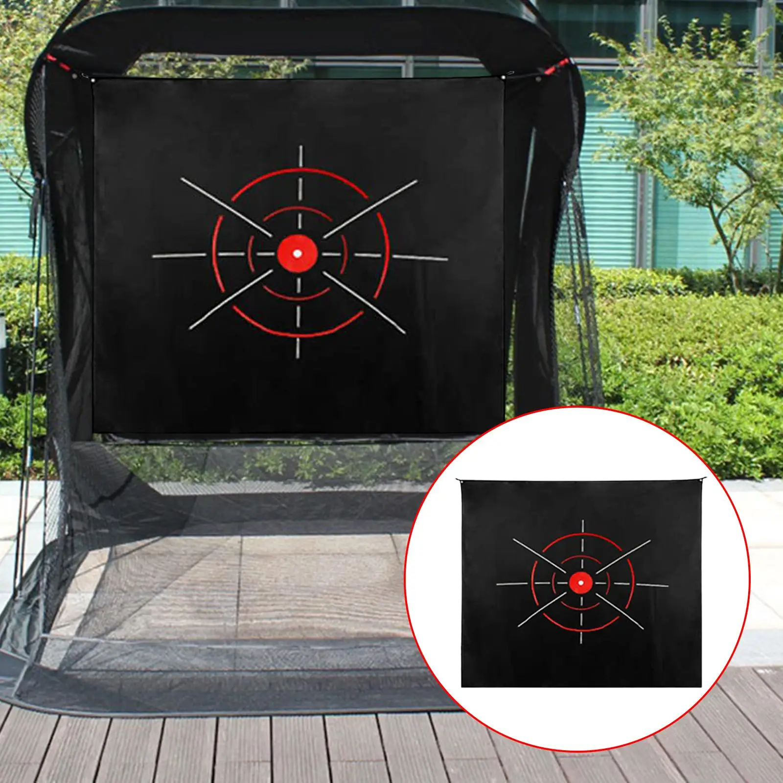 Golf Target Cloth Hitting Net Portable Hanging Circle Backstop Training Aid for Outdoor Garden Hitting Practice Backyard Golfing