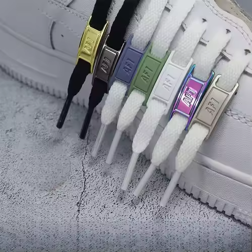 4Pcs AF1 Shoelaces Black White Flat laces and Shoe Decoration Suit Sneaker Shoelace Air Force one Shoes Accessories - Image 3