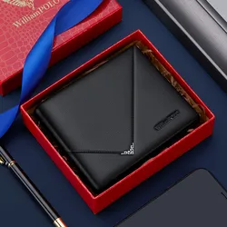 WILLIAMPOLO 2023 Small Men's Wallet Leather Men's Anti THeft Wallet For Card Document Holder Side Purse Male Thin Purse Boy