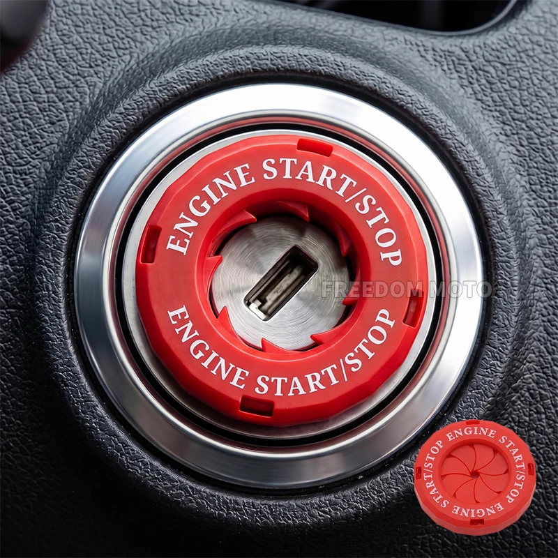 Ignition Device Decor Motorcycle Key Cover Car Interior Sticker Decorative Rotary Push To Start Button Cover for Motorcycle Lock