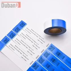 200pcs Roll Free Print Self-Adhesive Barcode Wristband Thermal Sensitive Disposable Wristband QR Code Bracelet