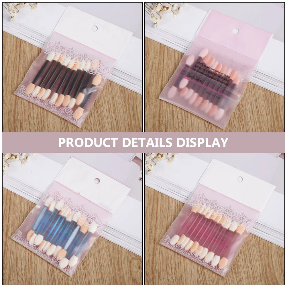 40 pçs pincéis de maquiagem em bastão de sombra de ponta dupla aplicadores portáteis suprimentos de maquiagem de aperto firme para sombra de olho