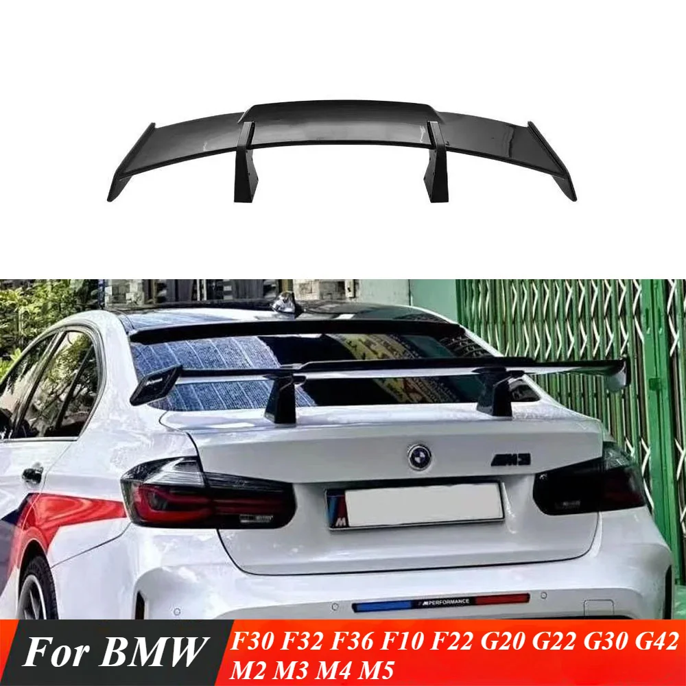 

for BMW F30 F32 F36 F10 F22 G20 G22 G30 G42 M2 M3 M4 M5 Rear Spoiler Wing Universal Tail Fins M Performance Style Through-Flow