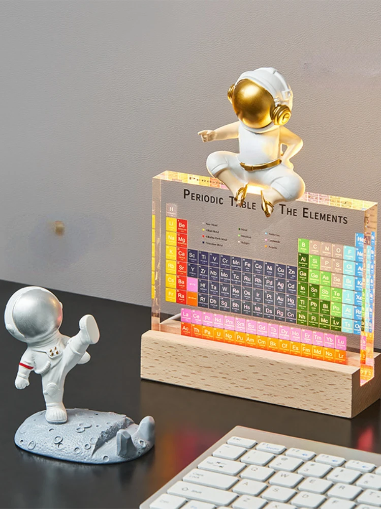 Acryl-Elemente, Periodensystem, Mendeleev, sicherer Periodensystem, Figur, Display, Wissenschaft, Ornament, Raumdekoration, Schreibtischzubehör