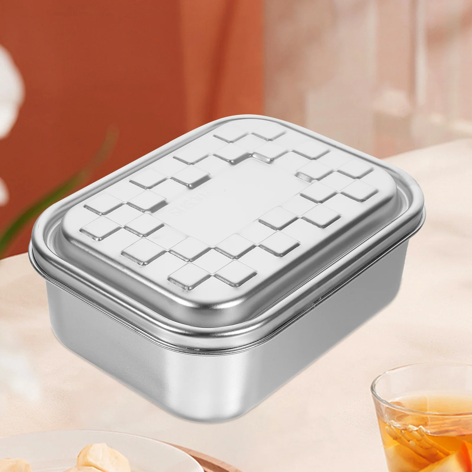 

Stainless Steel Lunch Box Bento Containers Rectangle 1 Tier Leak Proof Food Grade Portable Dishwasher Safe Storage