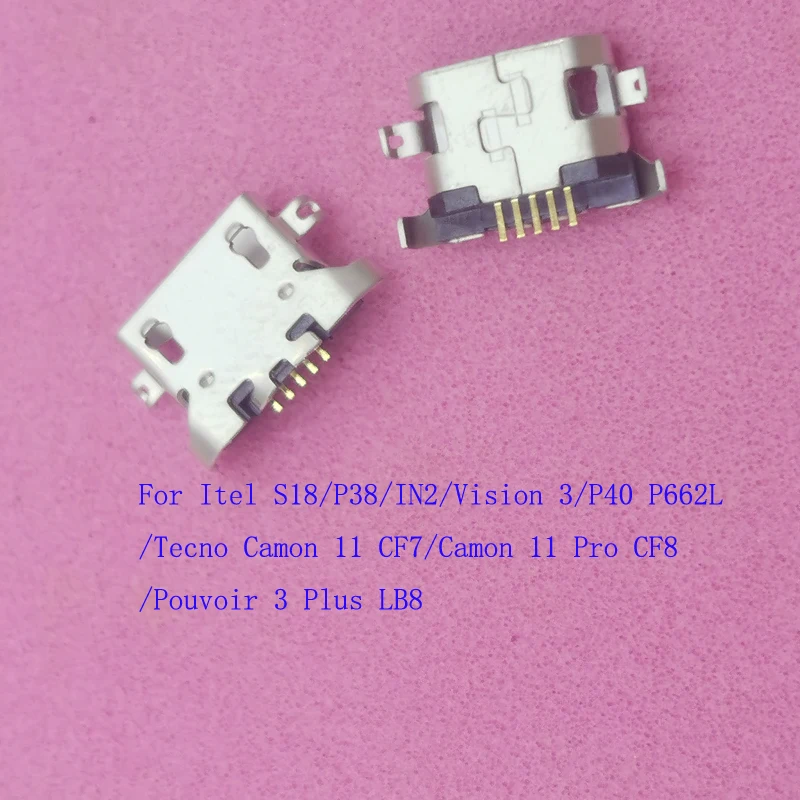 10-100Pcs Usb Charging Charger Dock Connector Plug For Itel S18 P38 IN2 Vision 3 P40 Tecno Camon 11 Pro Pouvoir 3 Plus CF7 CF8