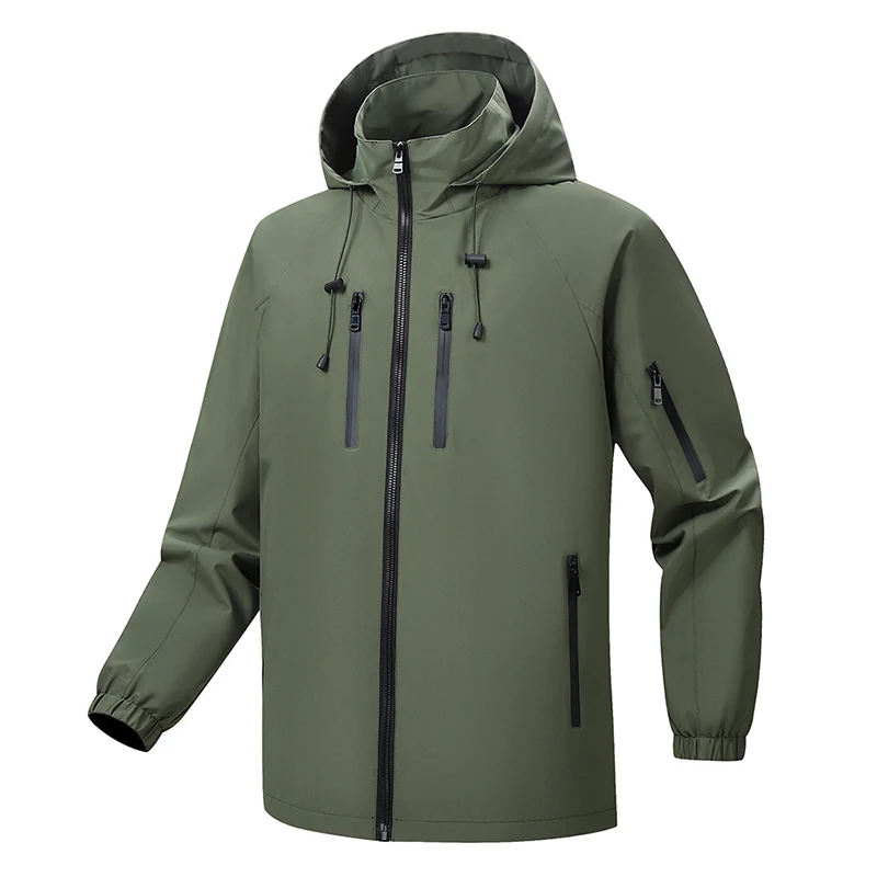 New Functional Waterproof Hooded Jacket Men's Autumn Casual Stormtrooper Coat Hiking Mountain Fishing Sweatshirt Outdoor Outwear