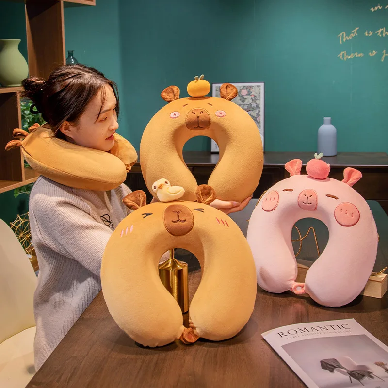 

U Shape Napping Pillows Office Sofa Living Room Car Sit Cushion Pillow Nap Hug Pillows Doll Back Cushion Plush Toy Gifts