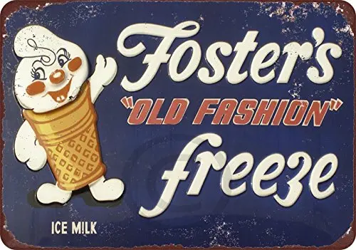 Custom Kraze Fosters Old Fashion Freeze Vintage Look Reproduction Metal Sign
