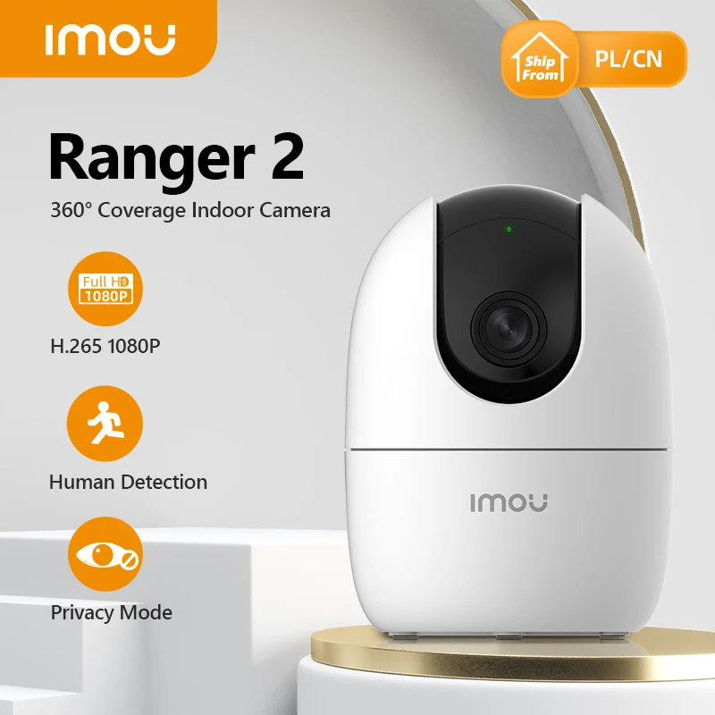 IMOU Ranger 2 Kamera IP 4 MP Obrót o 360 stopni Wykrywanie ludzi Noktowizor Nadzór bezpieczeństwa Wi-Fi Monitorowanie dziecka