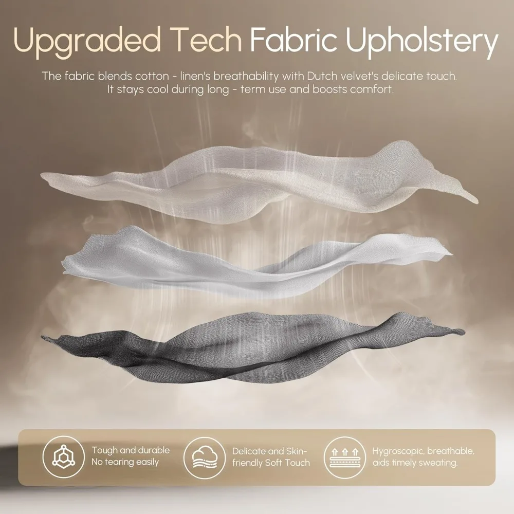 كرسي ألعاب من القماش مع وسادة زنبركية للجيب، كراسي كمبيوتر مسامية مع دعم قطني للتدليك ومسند للقدمين، عالي B