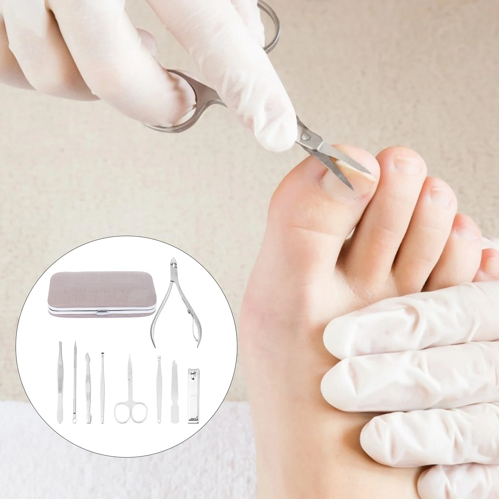 

9pcs Nail Clipper Set Professional Manicure Pedicure Tool For Fingernail Toenail Trimmer Cutter Kit Stainless Steel Grooming