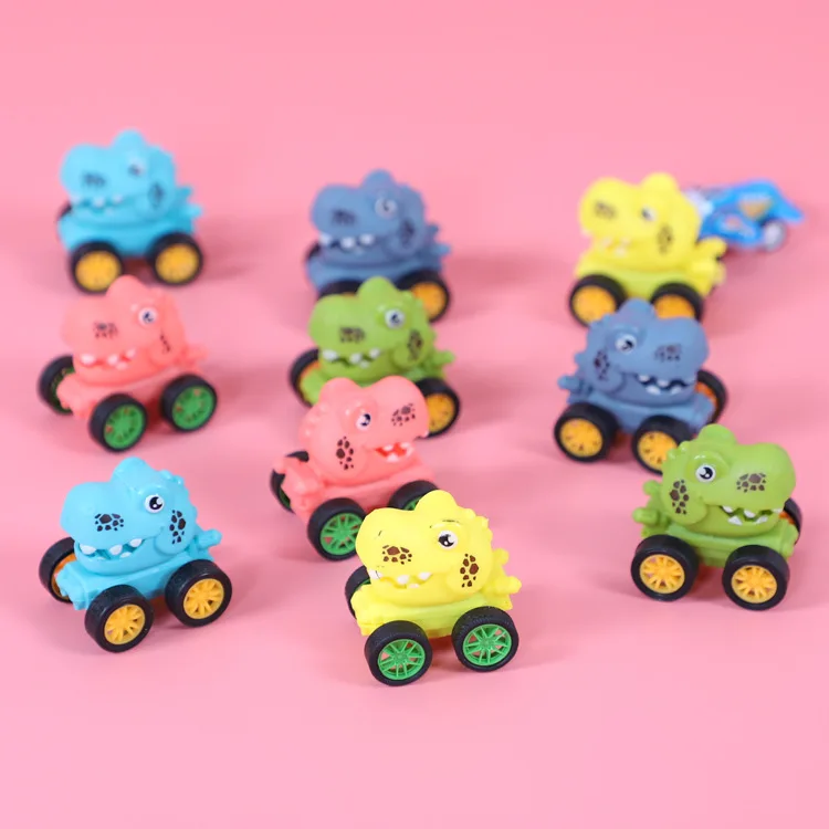 1 Pcs Pull Back Cars Realistic Dinosaurs Series Cars Mini Toys Cartoon Dinosaur Toy For Kids Birthday Gifts Cute Inertia Toy Car