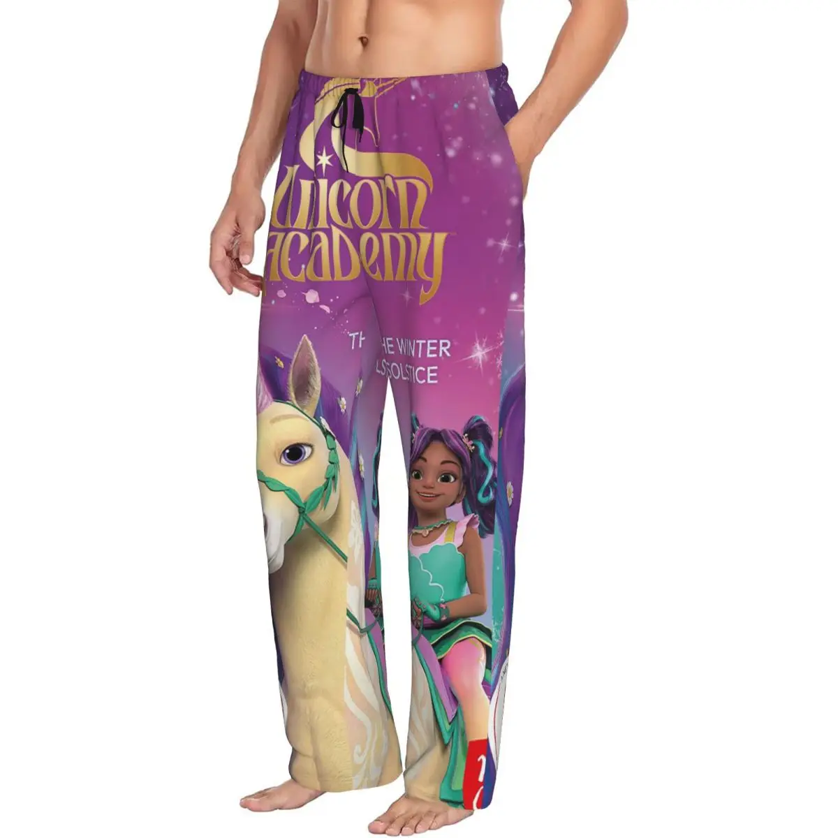 

Мужские пижамные штаны Unicorn Academy на заказ, одежда для сна с карманами для сна и отдыха