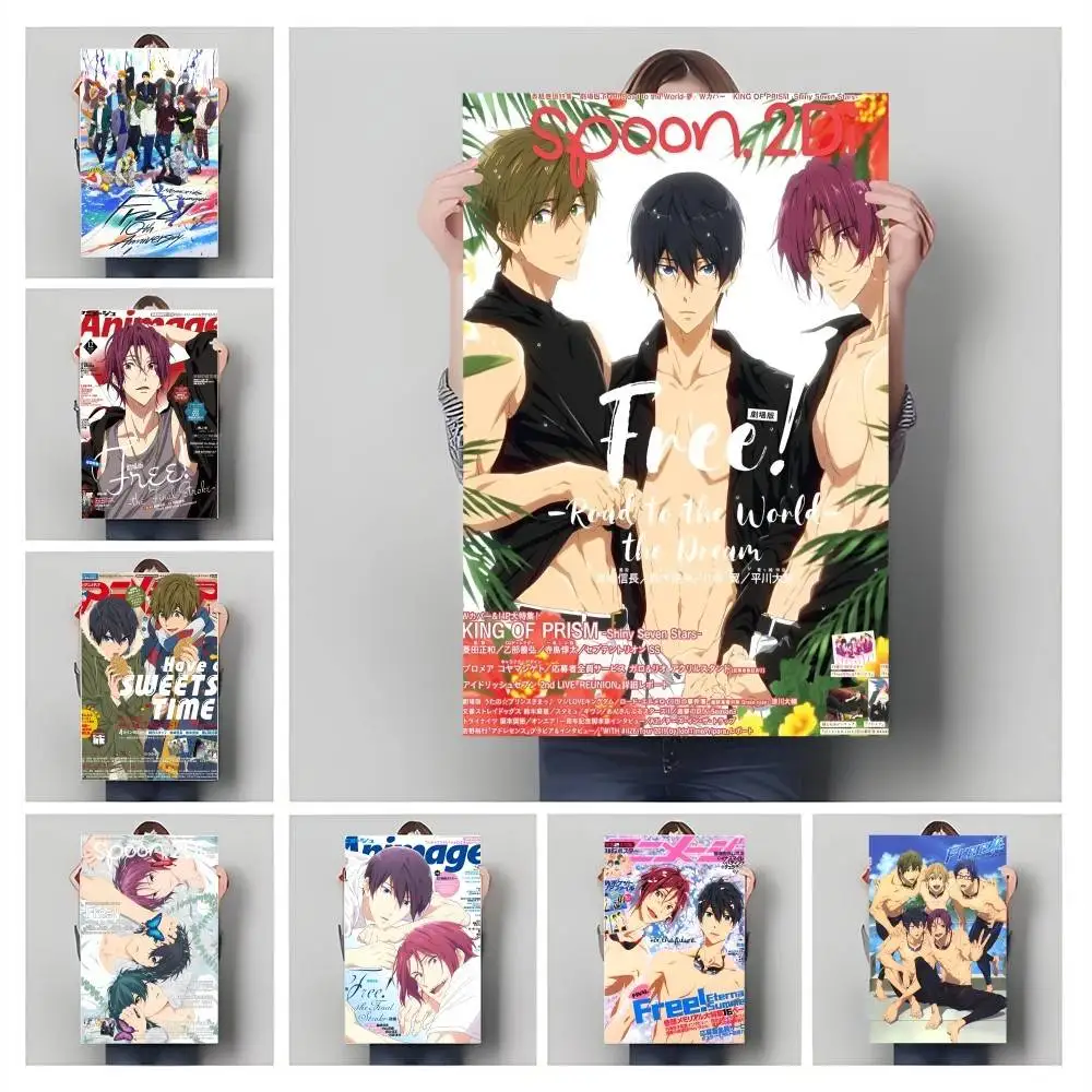 

Hot Blood Anime F-FreeS Poster Suitable For Living Room,bedroom,bar,Hallway Bar Wall Art Prints Decoration Gifts