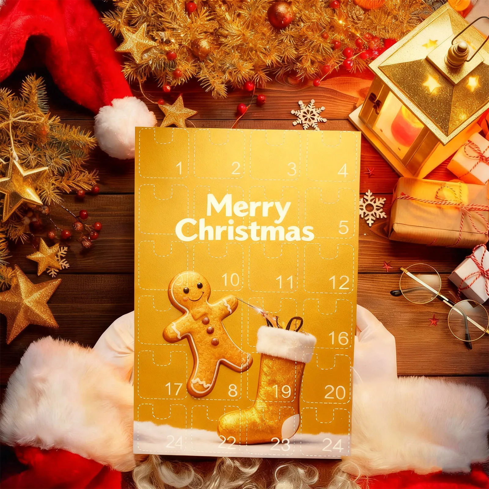 مؤقت بصري عرض كبير تقويم قدوم عيد الميلاد مع 24 قطعة زينة عيد الميلاد عيد الميلاد مؤقت تنازلي رقمي قابل للبرمجة #2