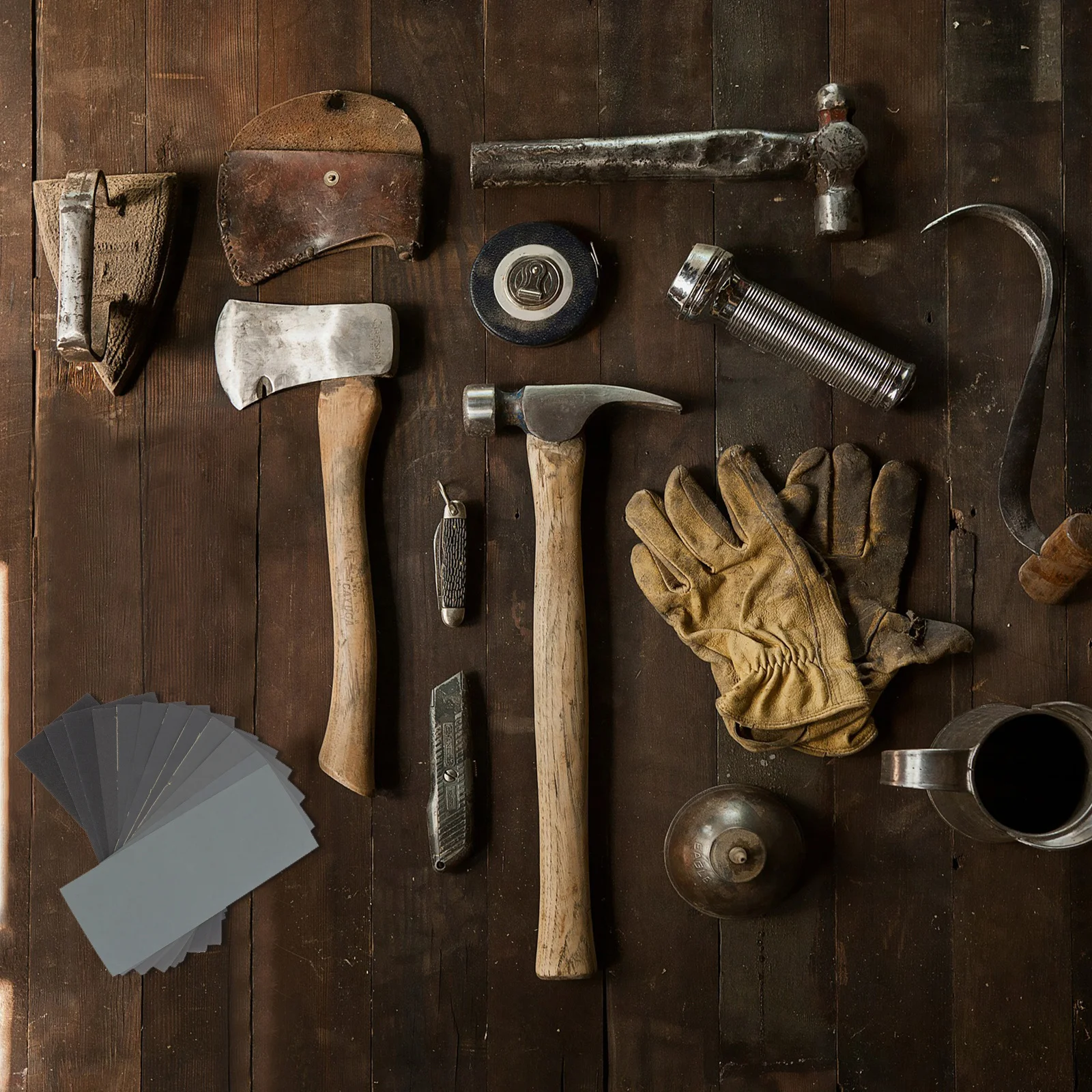 

42Pcs Sandpaper Set Assorted Grit 120-3000 Wet Dry Sanding Paper Sheets for Wood Furniture Metal Plastic Automotive Repair