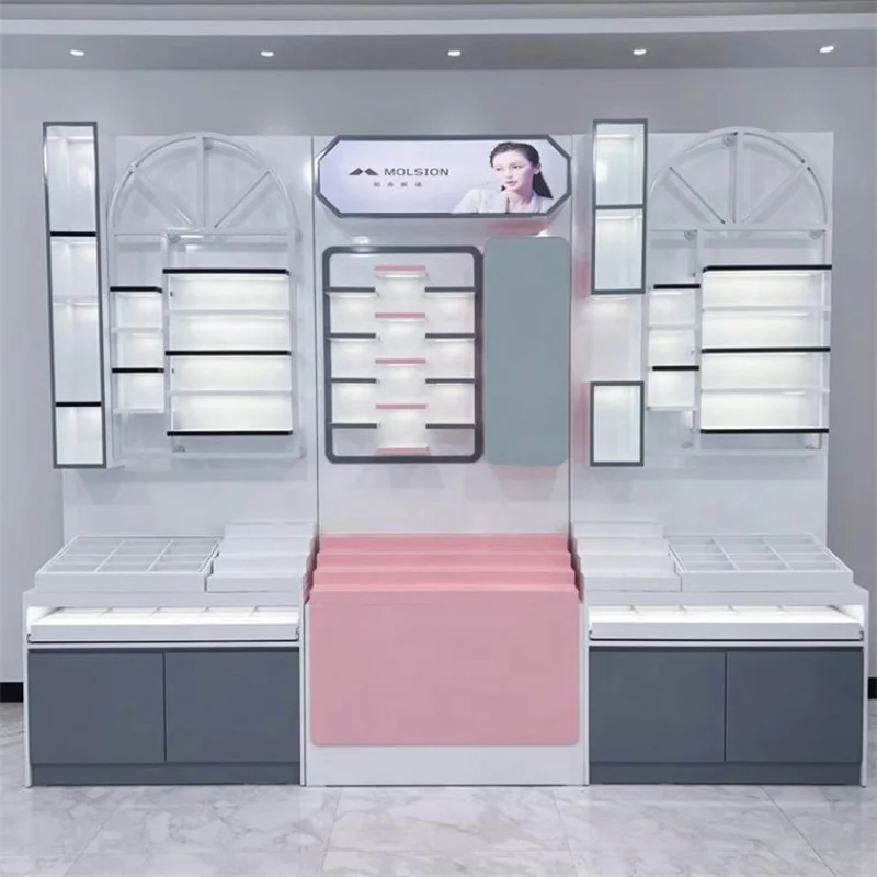 Rak Kacamata Kayu MDF Custom, Rak Display Custom, Rak Penyimpanan Kacamata, Toko Kacamata