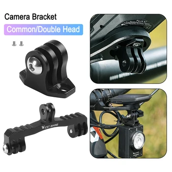 Aluminium legierung Fahrrad Computer halterung Halter Lenker Kamerast änder Adapter gemeinsame Doppelkopf Kamera halterung verlängerter Stecker