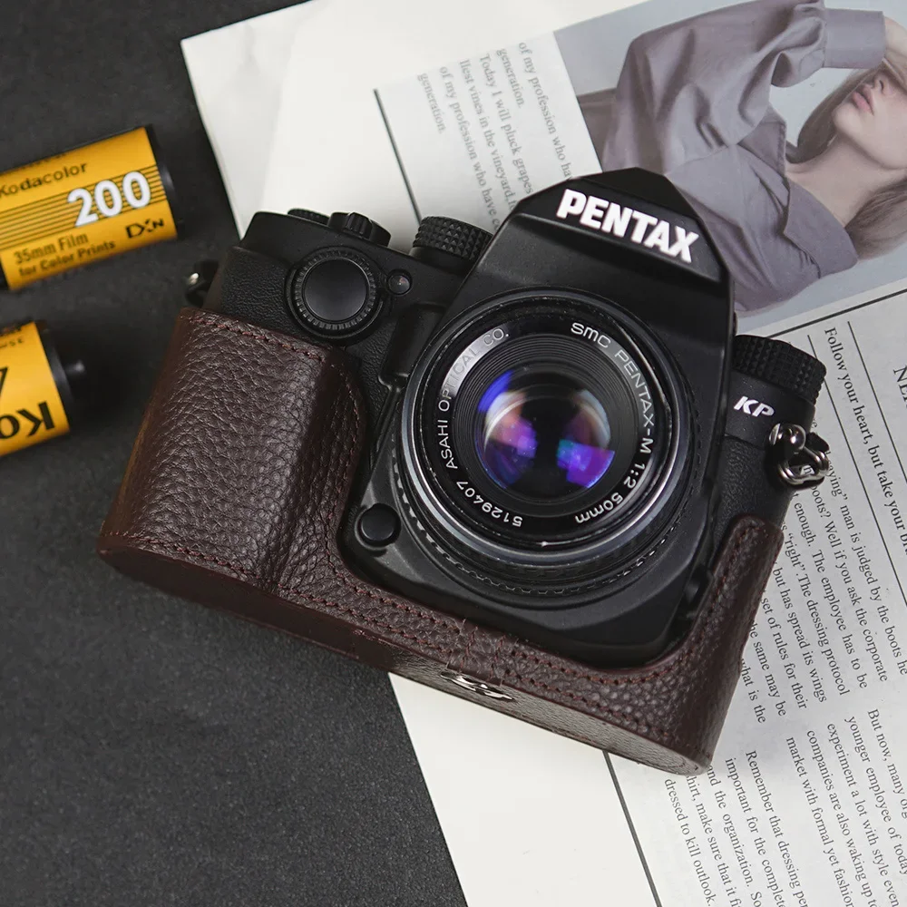 Чехол для Pentax KP из натуральной кожи, чехол для половины камеры, чехол 17/K1000/K2, сумка для камеры, аксессуары для фотосъемки