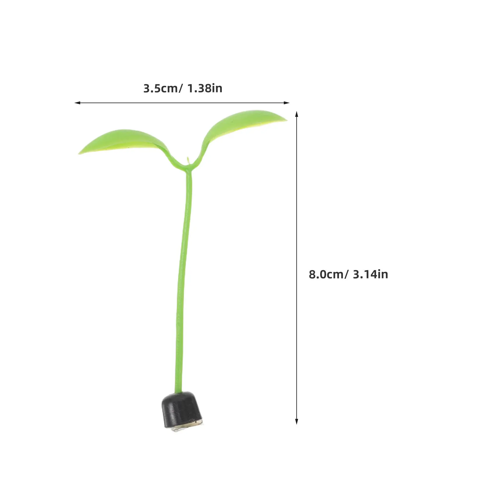 5Pcs Universal Bean Sprout Decoration for Scooter Bike Rearview Mirror Creative 3D Cute Green Plant Ornament Car Exterior - view 2
