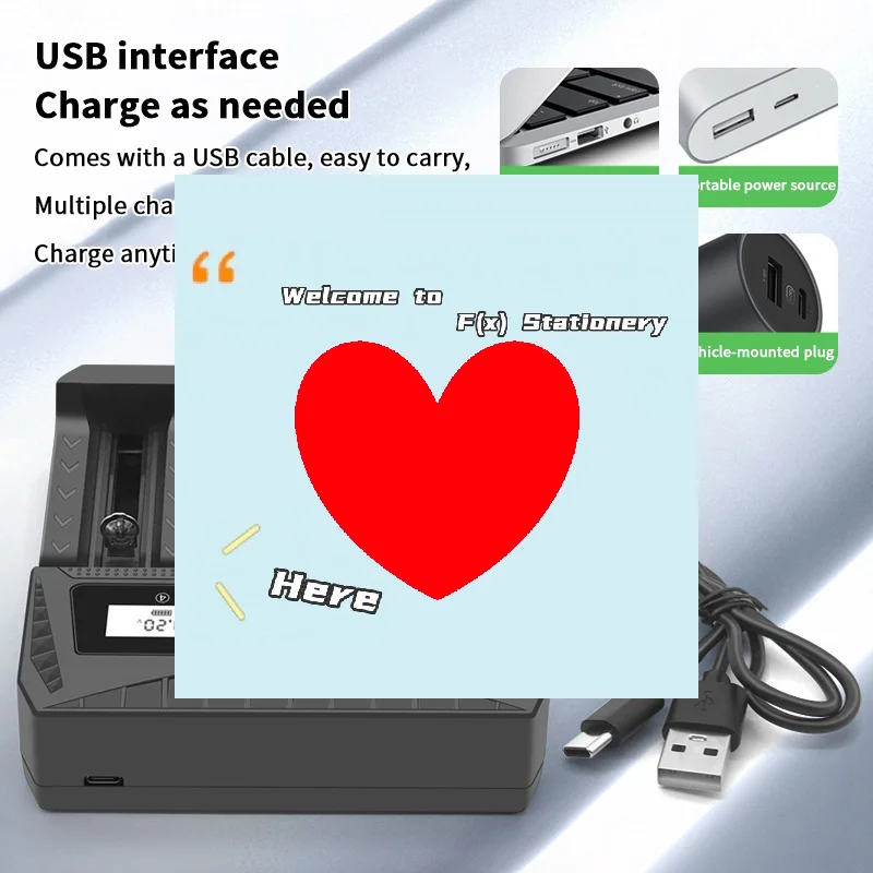 USB Charger Intelligent LCD Battery USB Charger 1/2/4 Slots For 18650 4.2V Li-ion 1.2V Ni-MH AA/AAA Rechargeable Batteries-F(x)