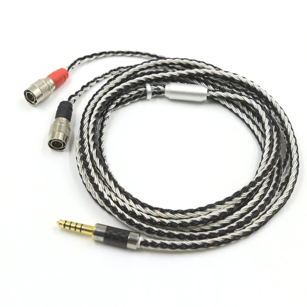 HIFI 16 Core 99% 7N OCC Silver Plated Headphone Upgrade Cable For Dan Clark Audio Mr Speakers Ether Alpha Dog Prime