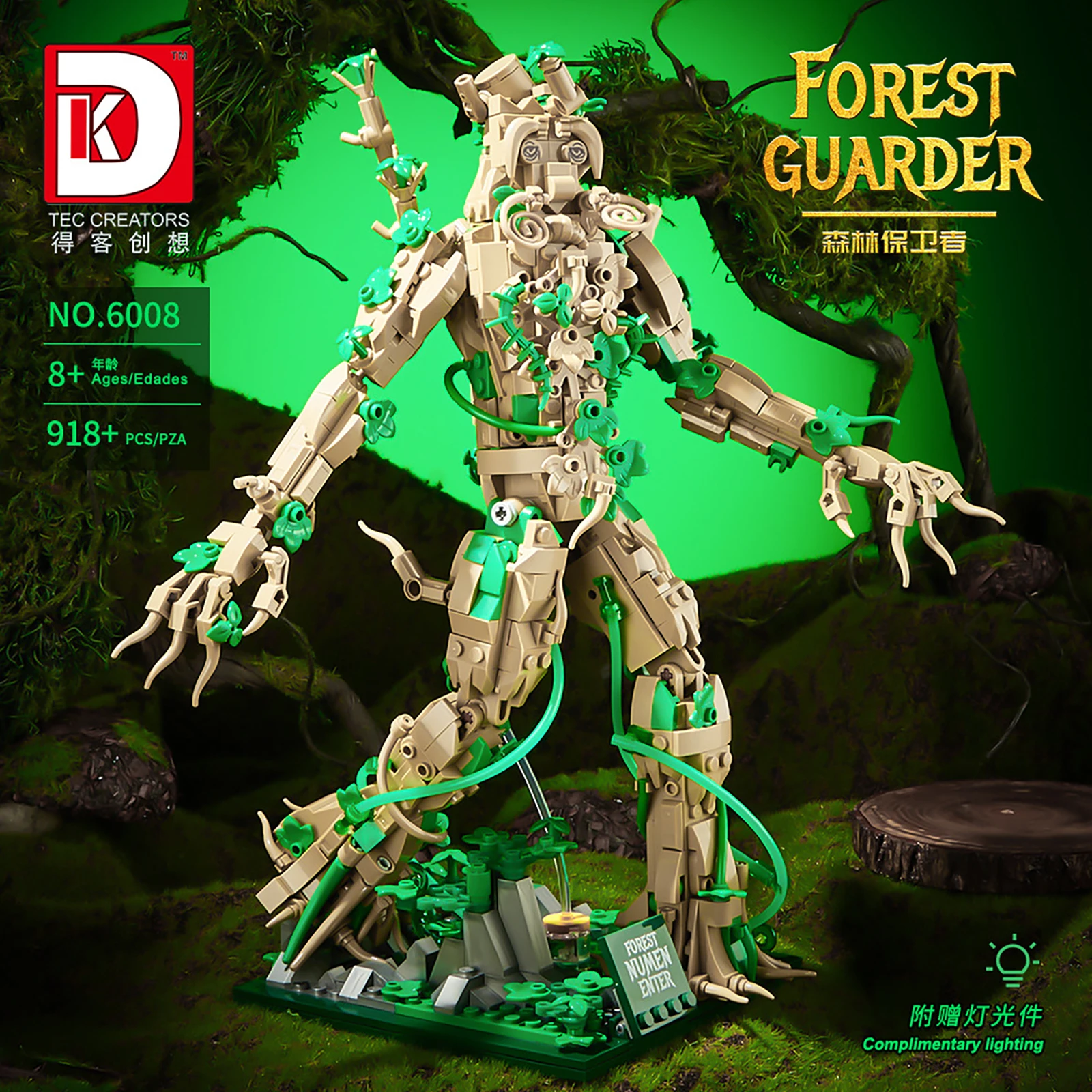 

Fantasy Treeman Model 918PCS Building Blocks Set Poseable 3D Model with Movable Arms Collector's Christmas Desktop Ornament Gift