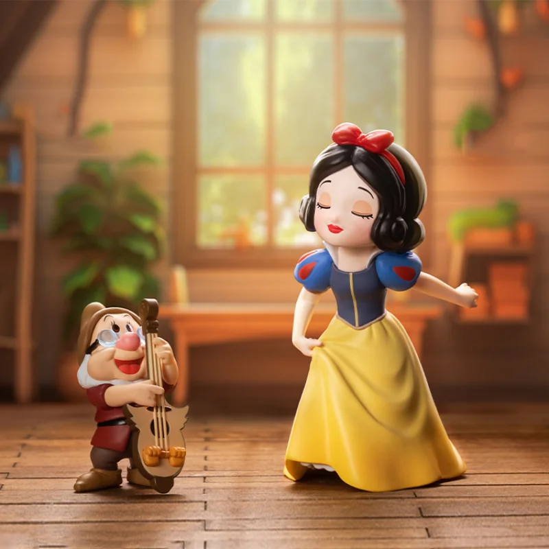 POP MART Disney Snow White Classic Series Anime Action Figure Guess Bag Ornament Figurines Home Decor Desktop Dolls Model Gift