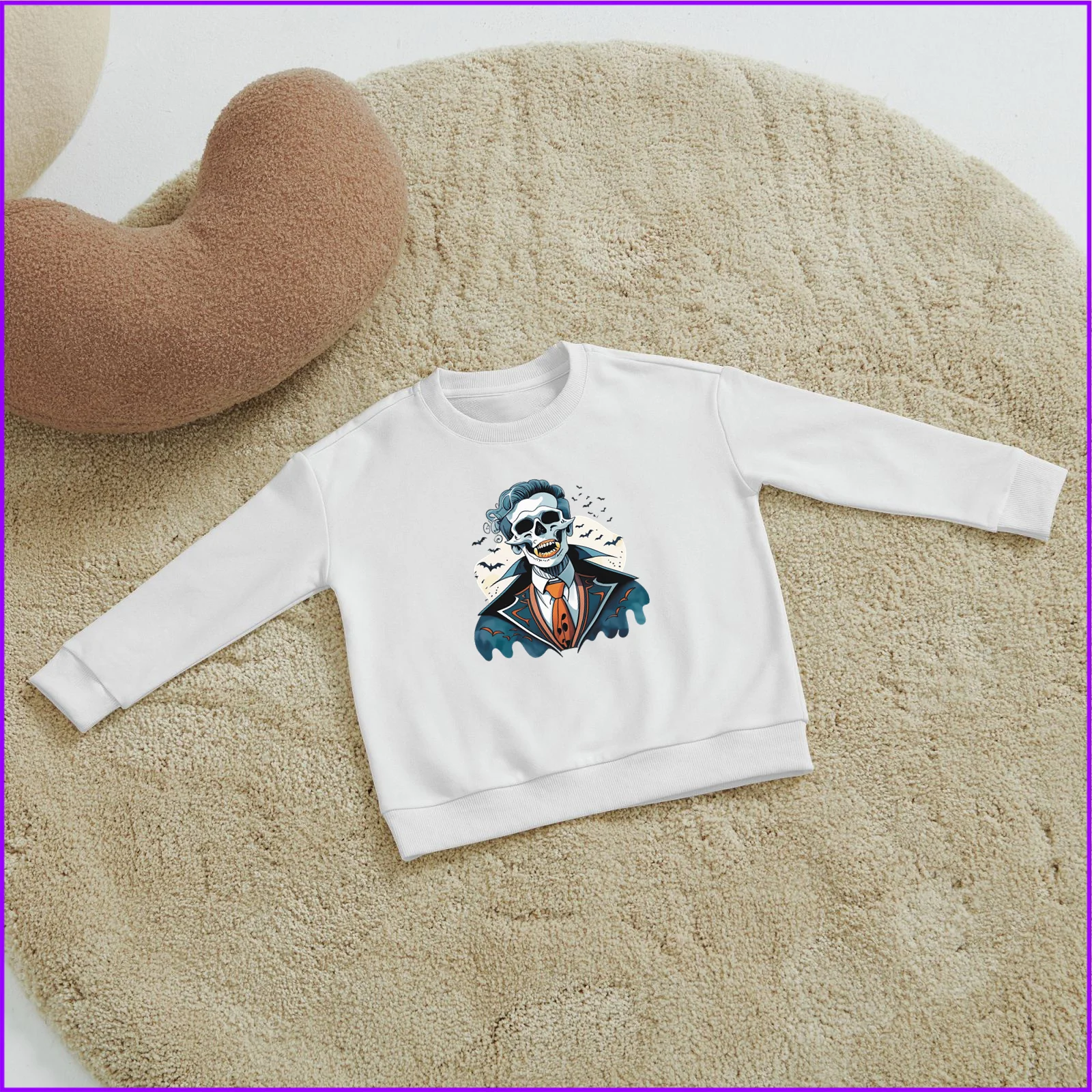 Skeleton Skull Face Halloween Sja1648a Kids Boys Girls Hoodies Sweatshirts Nightmare Wednesday Outerwear Sweaters Winter Toddler