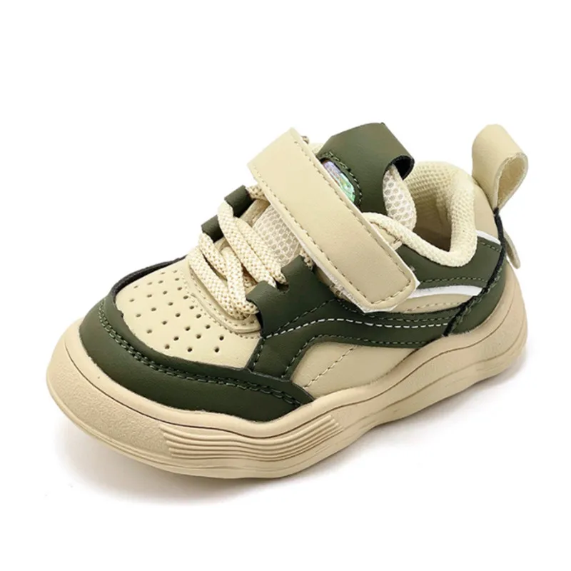 2023 New Autumn Baby Shoes Leather Toddler Kids Casual Shoes Soft Sole Outdoor Tennis Fashion Little Boys Sneakers 15-25