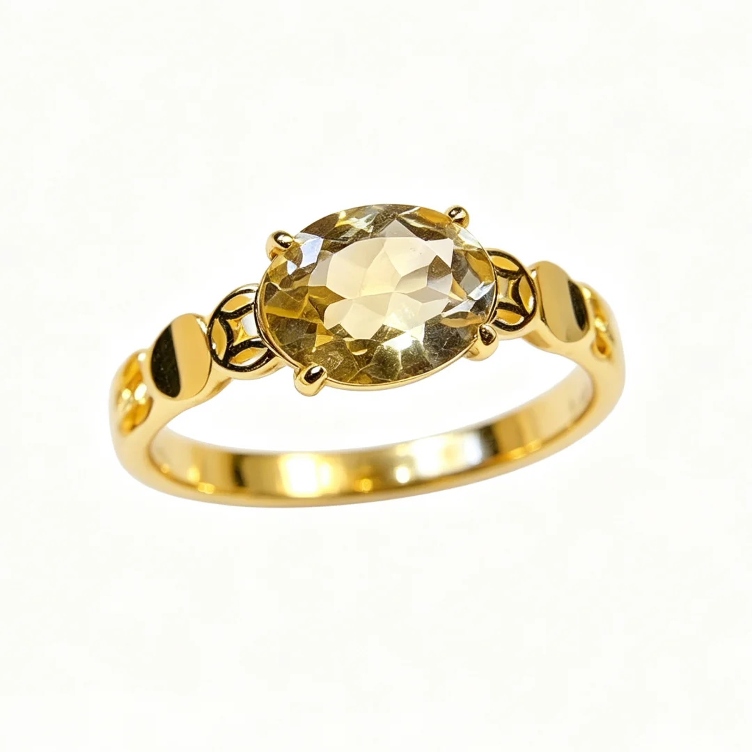 Modern Minimalist Designer Natural Crystal Ring S925 Pure Silver Setting Glossy Translucent Gem Tight Inlay Structure Fashion